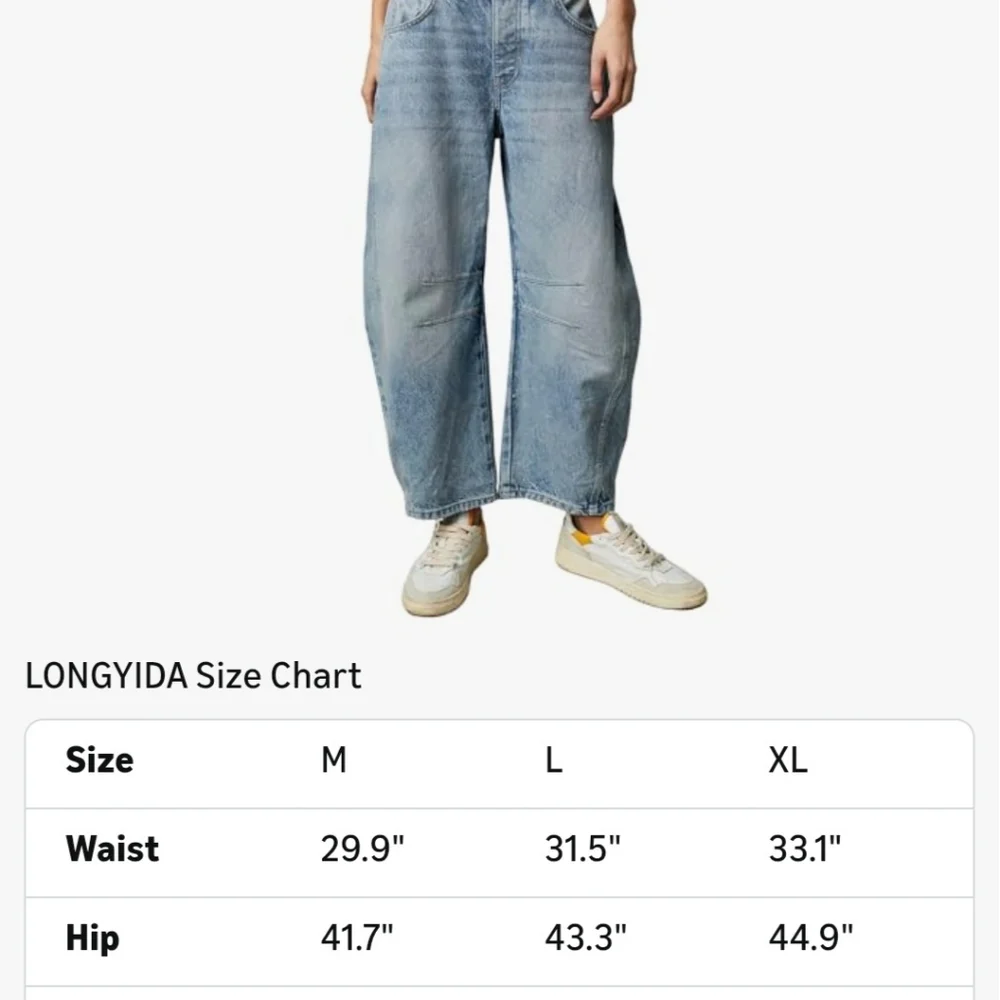 Barrel Jeans for Women High Waisted Boyfriend Baggy Wide Leg Jeans Y2K Vintage - Picture 5 of 5